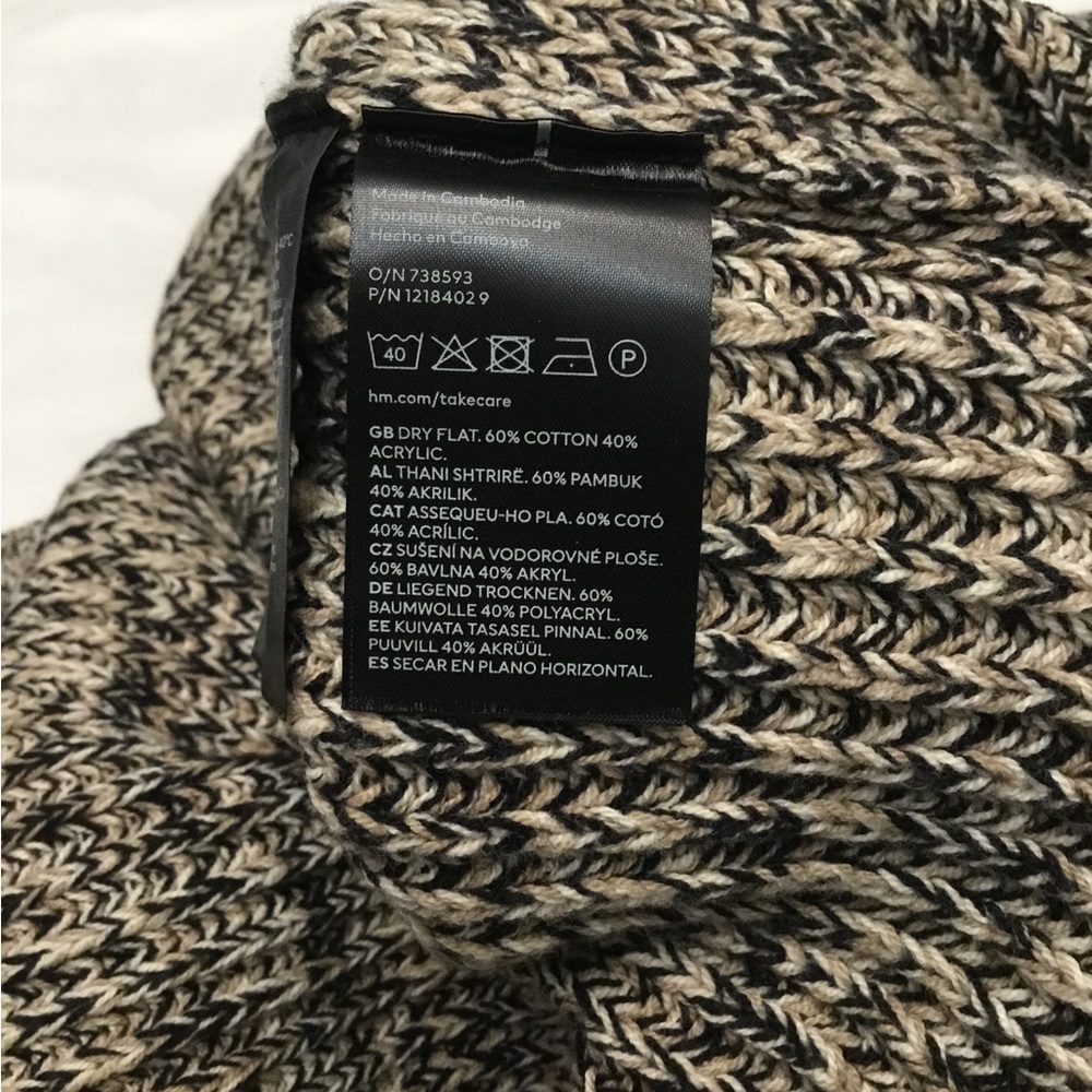 H&M Textured Tan Long Sleeve Dress - Picture 9 of 12